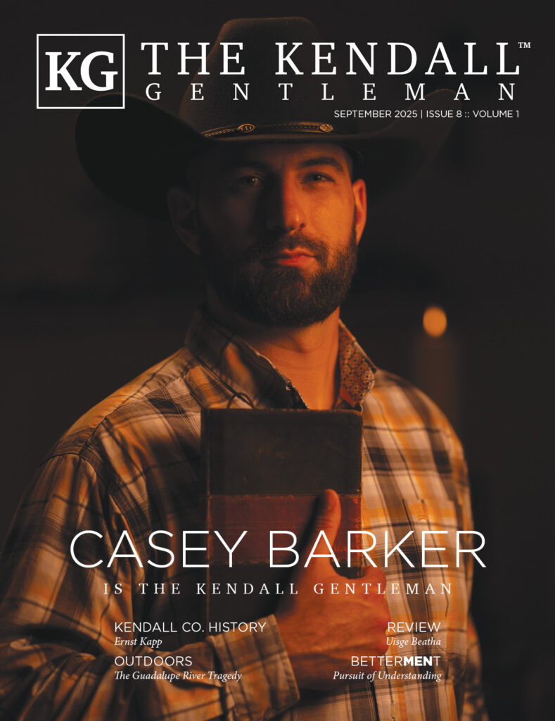 Casey Barker — the Kendall Gentleman, September 2025 Cover - the Kendall Gentleman Casey Barker on the September 2025 Cover of the Kendall Gentleman