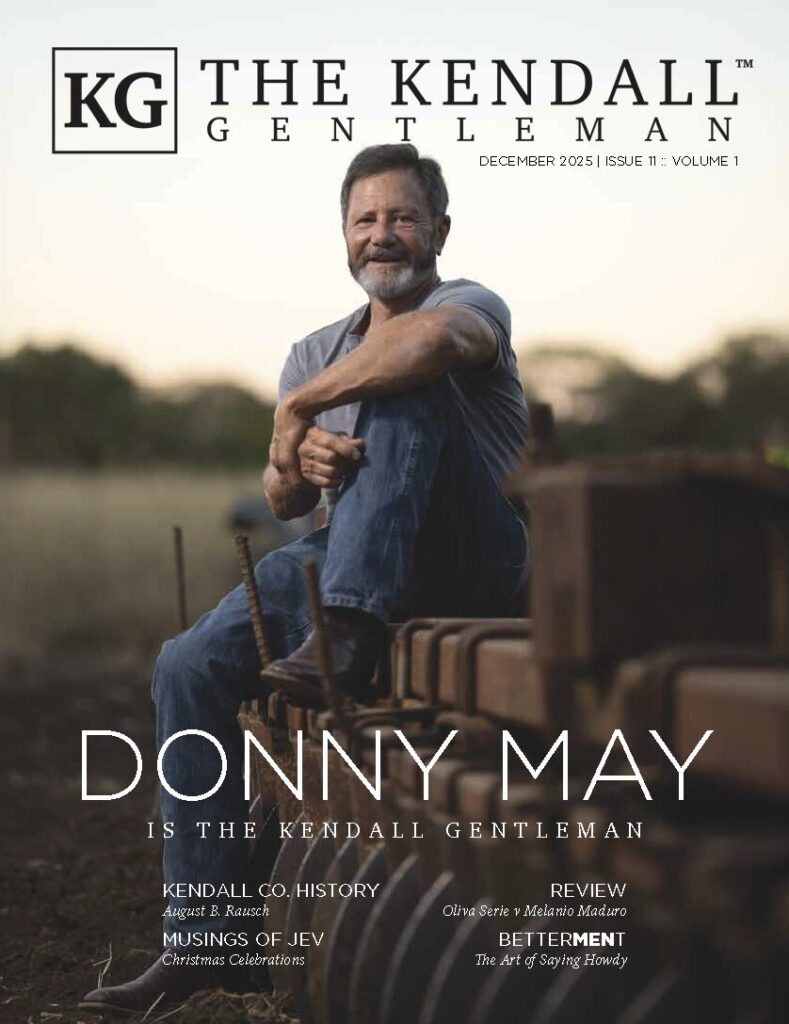 the Kendall Gentleman December 2025 – Donny May Cover - the Kendall Gentleman Donny May on the December 2025 Cover of the Kendall Gentleman
