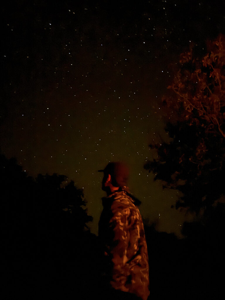 Hunter Mazour Standing Beneath a Star-filled Night Sky Along the Devils River in Texas