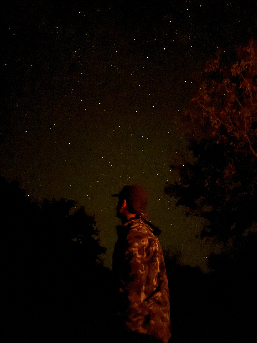Hunter Mazour Standing Beneath a Star-filled Night Sky Along the Devils River in Texas