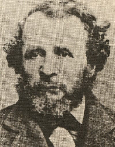 Black-and-white 19th-century Portrait of Dietert Christian, a Bearded Man Photographed or Engraved in a Formal Style.