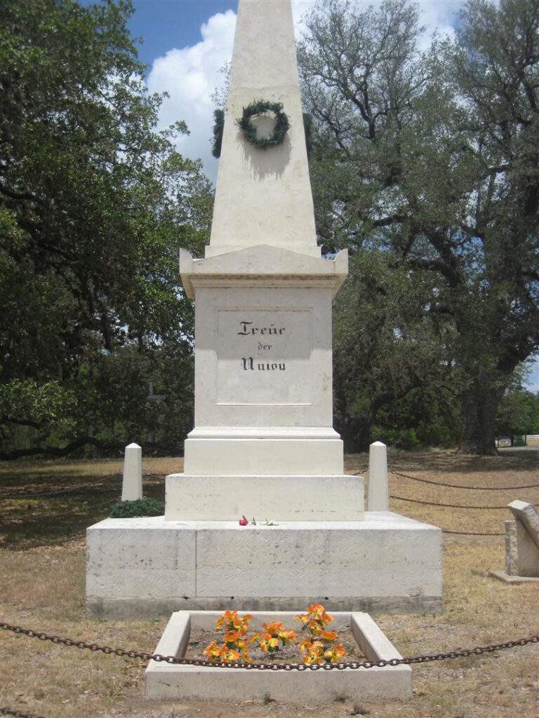 Treue Der Union Monument in Comfort Texas Honoring German Unionists Including Ernst Beseler Who Died in the 1862 Battle of the Nueces
