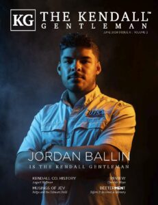 Jordan Ballin on the cover of The Kendall Gentleman June 2026 issue