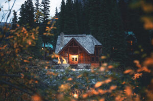 Wooden cabin in the pines at Ruidoso New Mexico, Herbie's Cabin lifelong friendship and faith