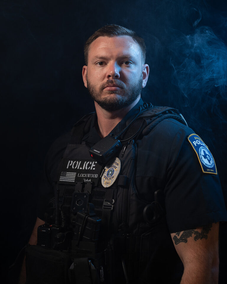Boerne Police Officer Christian Lockwood in Uniform, Featured in Hope for Heroes Texas