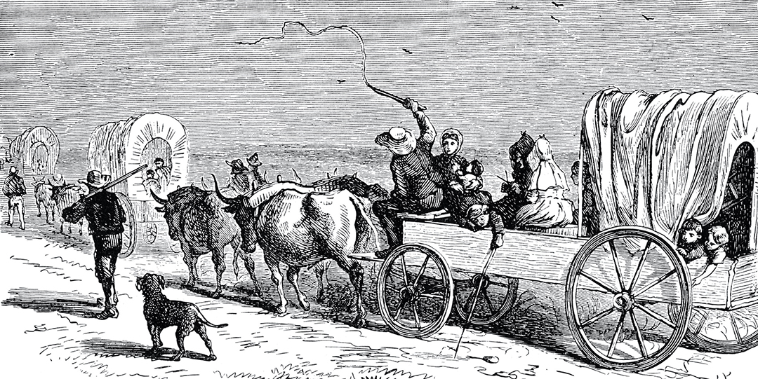 German Immigrants Traveling to New Braunfels, Texas, in the 1840s