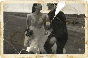 Vintage wedding photograph symbolizing decades of enduring marriage